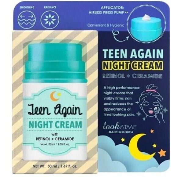 Other - Look At Me Teen Again Smoothing Night Cream Retinol + Ceramide Press Pump 50ml‎